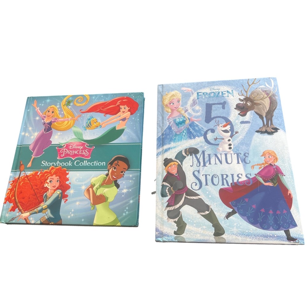 Disney Princess Storybook Collection & Frozen 5Minute Stories Hardcover Book Set